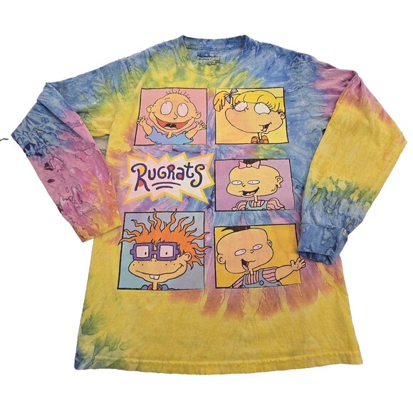 Rugrats Shirt  Small Tie Dye Long Sleeve Graphic Nickelodeon 2020 Cartoon - Picture 1 of 9